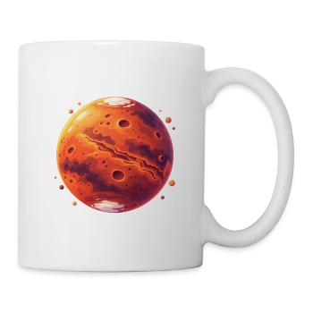 LavaPlanet Feuerroter Kosmos - Tasse - Weiß - Rechts