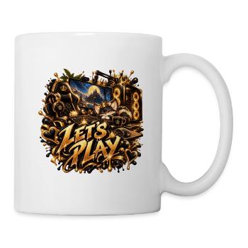 Lets Play Goldenes Gaming-Setup - Tasse - Weiß - Rechts