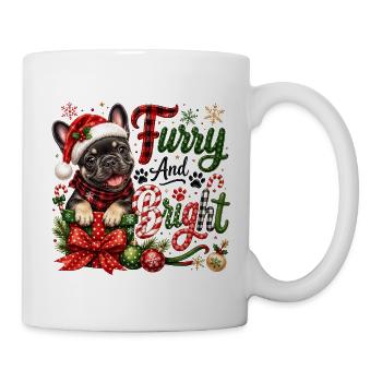 🎁 Weihnachten Französischer Bulldogge - Tasse - Weiß - Rechts