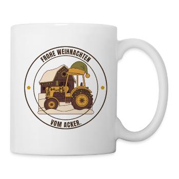 Frohe Weihnachten vom Acker – Landwirt Weihnachten - Tasse - Weiß - Rechts