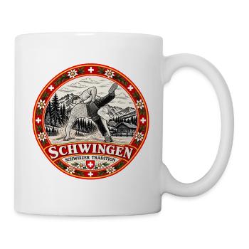 Schwingen Schweizer Tradition - Tasse - Weiß - Rechts