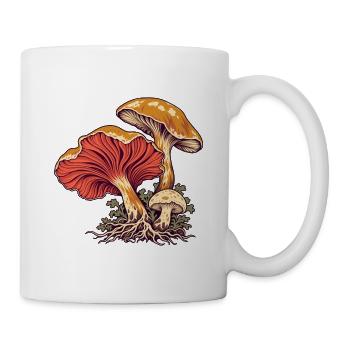 Pilzkiemen und -kappen - Tasse - Weiß - Rechts