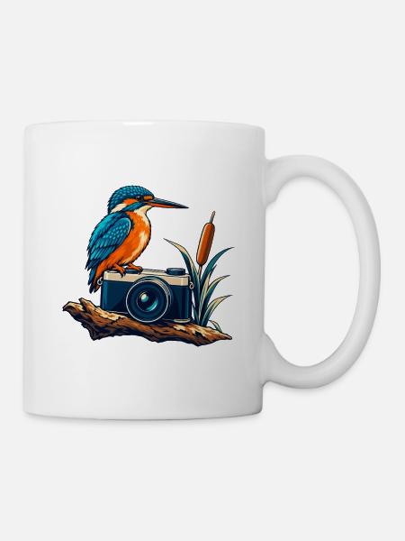Eisväger vor der Kamera - Tasse - Weiß