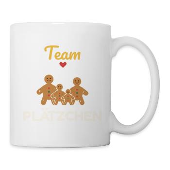 Team Plätzchen – Familien Weihnachtsoutfit - Tasse - Weiß - Rechts