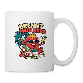 Brennt mein Herz – Mallorca - Tasse - Weiß - Rechts