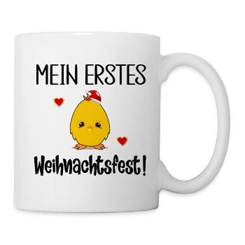 Mein erstes Weihnachtsfest Küken - Tasse - Weiß - Rechts