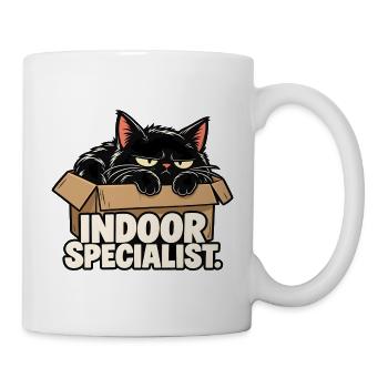 Indoor-Spezialistenkatze - Tasse - Weiß - Rechts