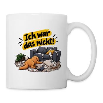 Ich war das nicht! – Lustiger Hund - Tasse - Weiß - Rechts