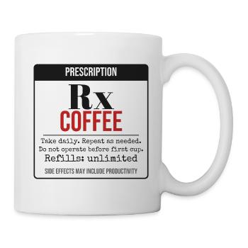 Rezept: Kaffee – Täglich einnehmen - Tasse - Weiß - Rechts