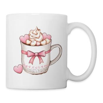 Herzcreme-Tasse - Tasse - Weiß - Rechts