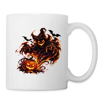 Feuriger Halloween Dämon - Tasse - Weiß - Rechts