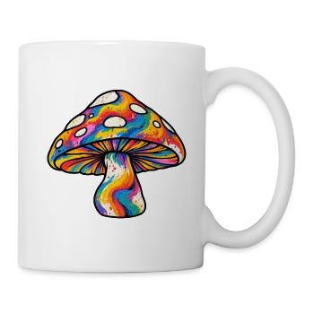 Psychedelischer Regenbogenpilz - Tasse - Weiß - Rechts