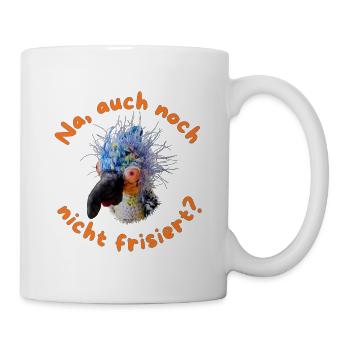 Krallo Kreisch™: Friseur-Humor zieht Kunden an - Tasse - Weiß - Rechts