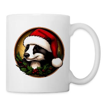Dachse Weihnachten / Weihnachtsmann Marder - Tasse - Weiß - Rechts