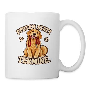 Pfoten statt Termine - Golden Retriever - Tasse - Weiß - Rechts