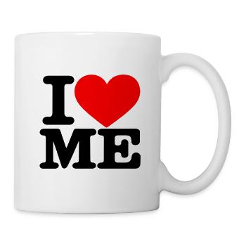 I Love Me – Selbstliebe Statement - Tasse - Weiß - Rechts