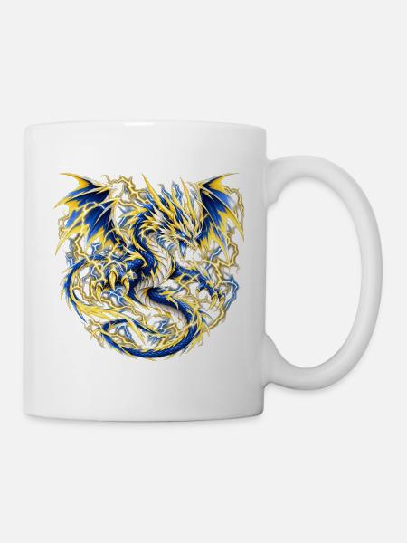Donnerschlag-Blitzdrache - Tasse - Weiß