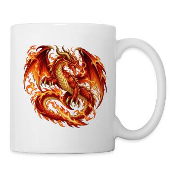 Inferno-Feuerdrache - Tasse - Weiß - Rechts