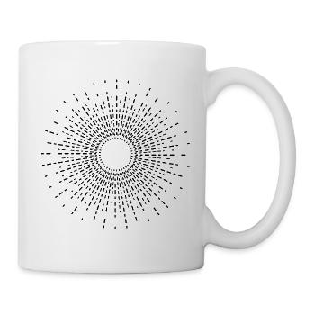 Geometrische Linien-Musterkomposition - Tasse - Weiß - Rechts