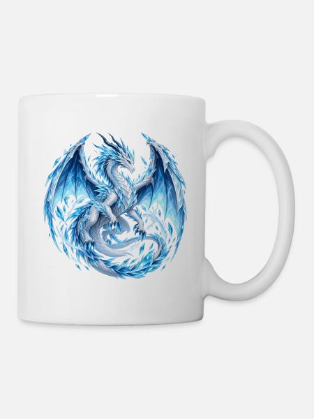 Frostgeborener Kristalldrache - Tasse - Weiß