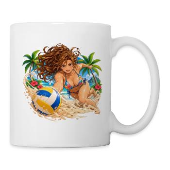 Sandtaucher-Volleyballrettung - Tasse - Weiß - Rechts