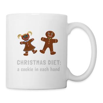 Christmas Diet - Lebkuchen Paar - Tasse - Weiß - Rechts