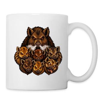 Säen und Ferkel - Tasse - Weiß - Rechts