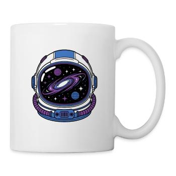 Astronaut Helm Galaxie Visier Weltraum Vektor Shir - Tasse - Weiß - Rechts
