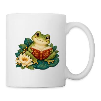 Froschleser auf Seerosen - Tasse - Weiß - Rechts