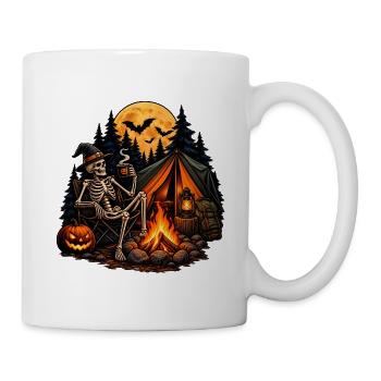 Skelett Camping: Gemütlich bis in die Knochen! - Tasse - Weiß - Rechts