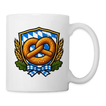 Bavarian Pretzel Crest Emblem - Tasse - Weiß - Rechts