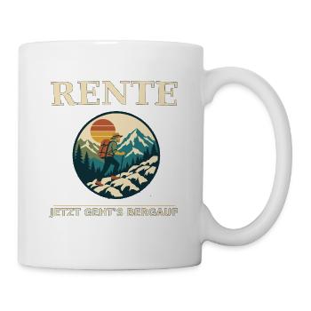 Rente Bergauf Abenteuer - Tasse - Weiß - Rechts