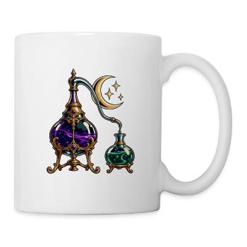 Mondbeschienenes alchemistisches Stillleben - Tasse - Weiß - Rechts