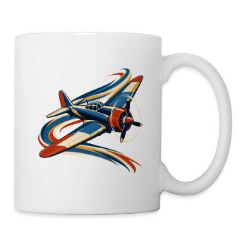 Flugzeuge und Luftstrombänder - Tasse - Weiß - Rechts