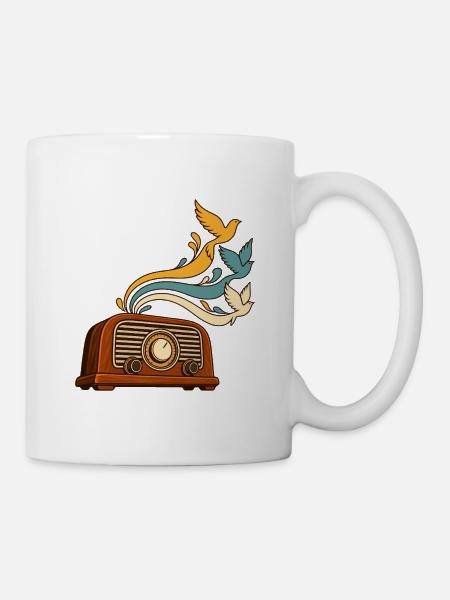 Radiowellen werden zu Vögeln - Tasse - Weiß