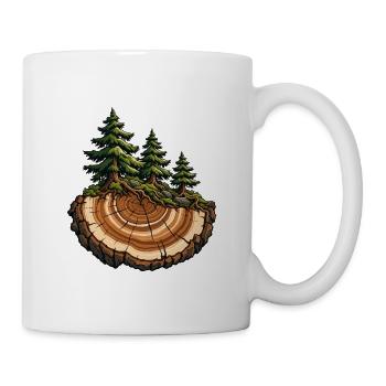 Baumringe werden zum Wald - Tasse - Weiß - Rechts