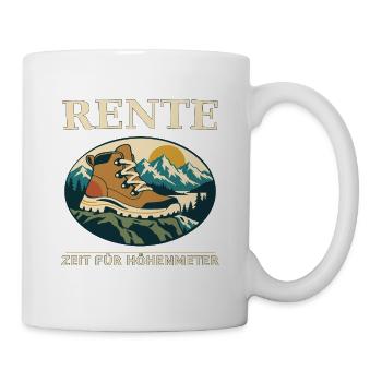 Rente: Zeit für Höhenmeter - Tasse - Weiß - Rechts