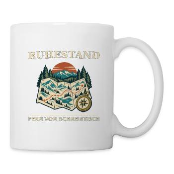 Ruhestand Fern Vom Schreibtisch - Tasse - Weiß - Rechts