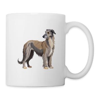 Irischer Wolfshund stehend - Tasse - Weiß - Rechts