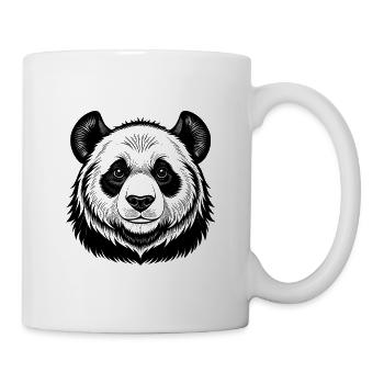 Pandakopf - Tasse - Weiß - Rechts