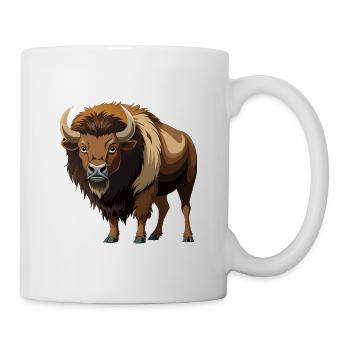 Amerikanischer Bison - Tasse - Weiß - Rechts