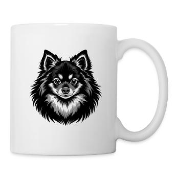 Pommerscher Hundekopf - Tasse - Weiß - Rechts