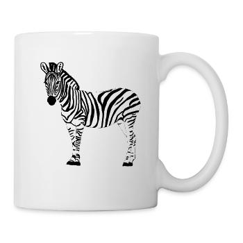 Zebrastreifen - Tasse - Weiß - Rechts