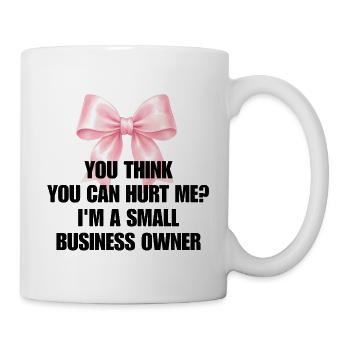 Lustiger Kleinunternehmer Coquette Bow - Tasse - Weiß - Rechts