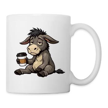 Esel Eselchen Eselhalter Muli Langohresel Muli - Tasse - Weiß - Rechts