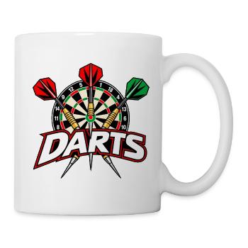 Dartboard - Dartspiel - Darts Bilder - Tasse - Weiß - Rechts