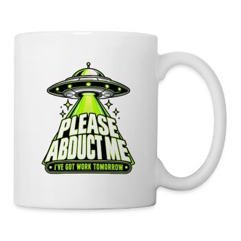 Neon-UFO-Entführungs-Meme - Tasse - Weiß - Rechts