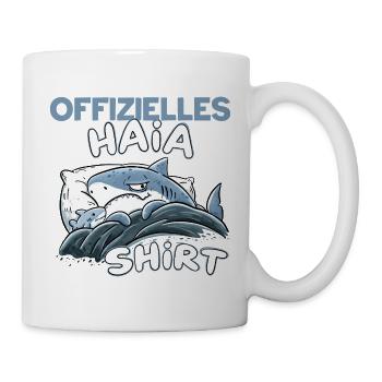 Offizielles Haia Hai Schlaf Wortspiel Humor - Tasse - Weiß - Rechts