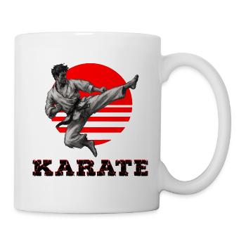 Karate - Tasse - Weiß - Rechts