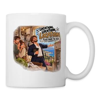 Humor Immobilienmietung Miete - Tasse - Weiß - Rechts